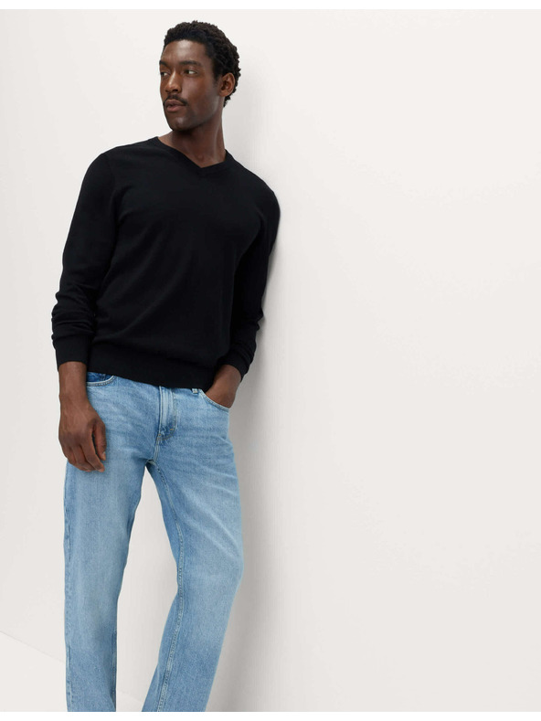Marks & Spencer Čistě bavlněný svetr s výstřihem do V Marks & Spencer černá