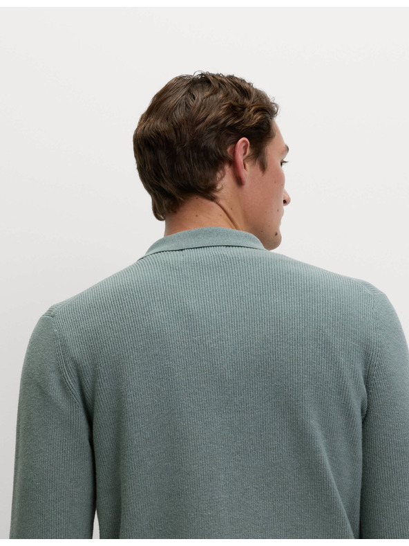 Marks & Spencer Pletená bunda ze směsi bavlny Marks & Spencer šedá