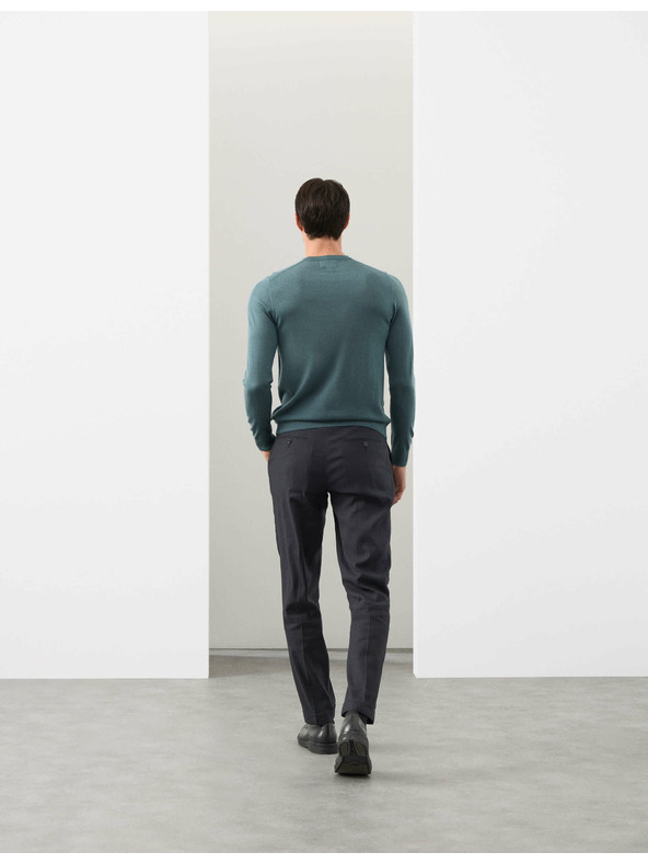 Marks & Spencer Svetr z čisté mimořádně jemné vlny merino Marks & Spencer zelená