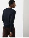 Marks & Spencer Svetr s výstřihem do V z čisté mimořádně jemné vlny merino Marks & Spencer námořnická modrá
