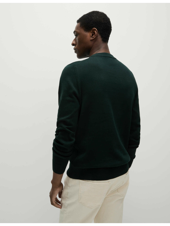 Marks & Spencer Vánoční svetr z čisté bavlny s kulatým výstřihem Marks & Spencer zelená