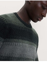 Marks & Spencer Super měkký pruhovaný svetr s kulatým výstřihem a vlnou Marks & Spencer zelená