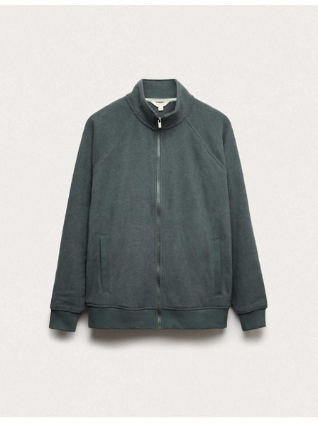 Marks & Spencer Flísový top na doma se zapínáním na zip a stojáčkem Marks & Spencer zelená