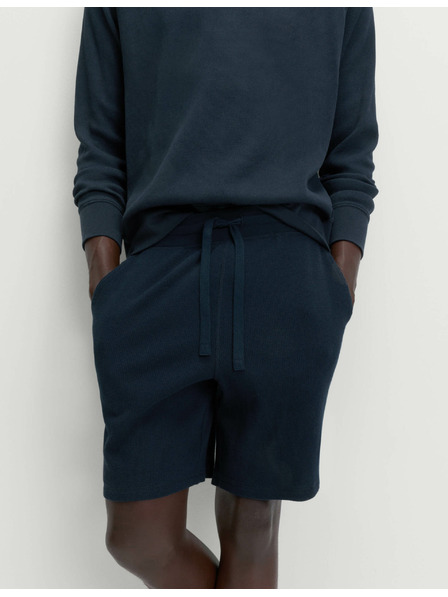 Marks & Spencer Domácí šortky z čisté bavlny s vaflovou texturou Marks & Spencer námořnická modrá