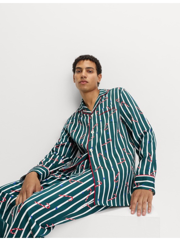 Marks & Spencer Vánoční pyžamový set z čisté bavlny s motivem lízátka Marks & Spencer zelená