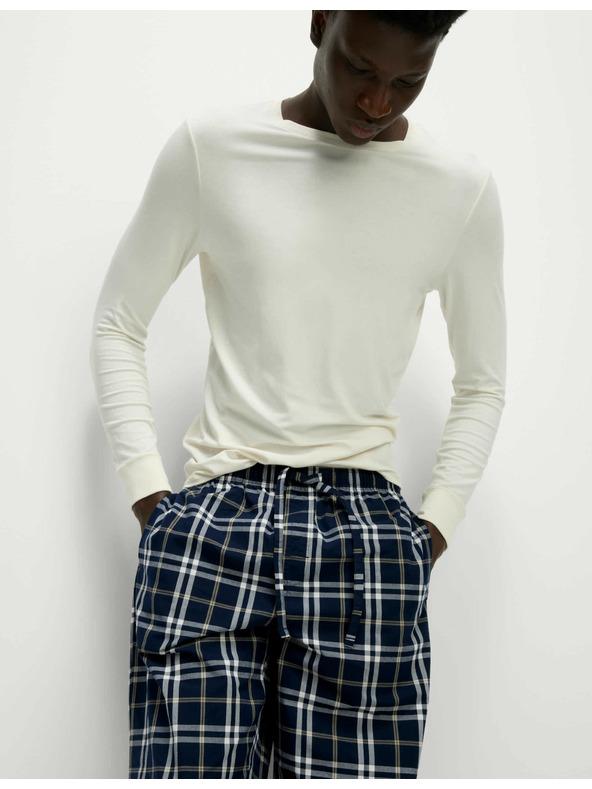 Marks & Spencer Kostkované pyžamové kalhoty z čisté bavlny, 2 ks v balení
his Marks & Spencer námořnická modrá