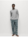 Marks & Spencer Kostkovaná pyžamová souprava z čisté bavlny Marks & Spencer šedá