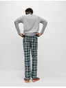 Marks & Spencer Kostkovaná pyžamová souprava z čisté bavlny Marks & Spencer šedá