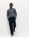 Marks & Spencer Pruhovaná pyžamová souprava z čisté bavlny Marks & Spencer námořnická modrá