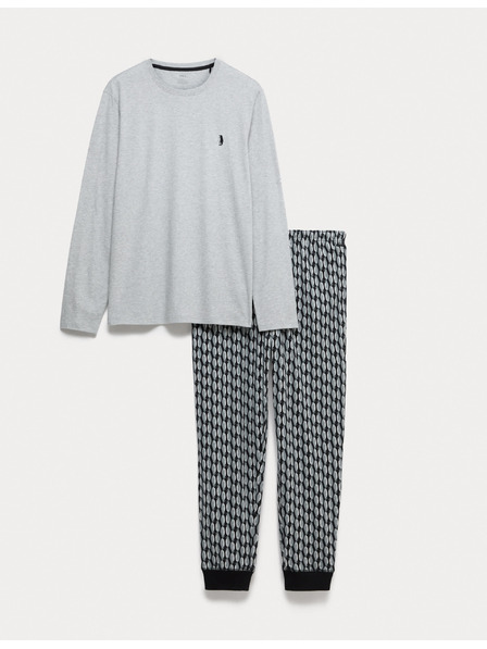 Marks & Spencer Pyžamová souprava z čisté bavlny s motivem tučňáků Marks & Spencer šedá