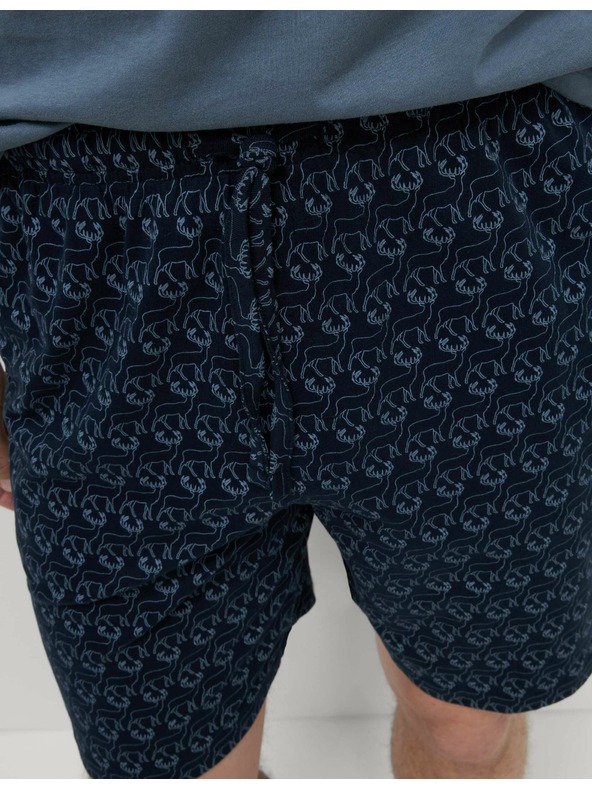 Marks & Spencer Pyžamová souprava z čisté bavlny s motivem jelena Marks & Spencer modrá