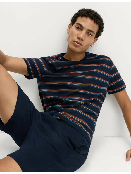 Marks & Spencer Pyžamová souprava s duhovými pruhy, z čisté bavlny Marks & Spencer námořnická modrá