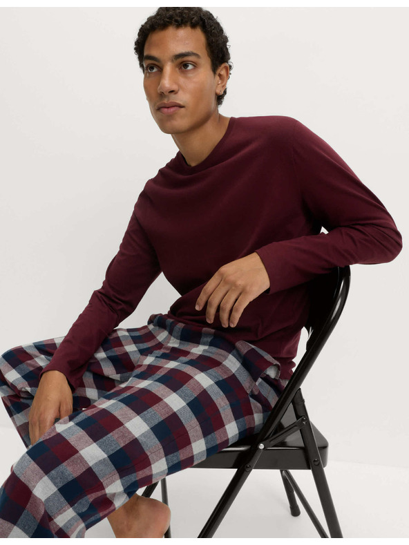 Marks & Spencer Pyžamová souprava z česané bavlny Marks & Spencer červená