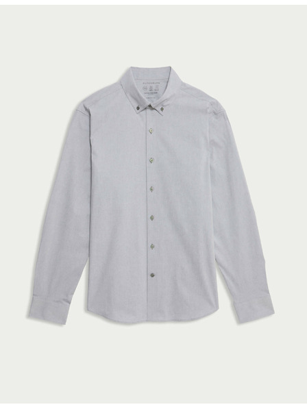 Marks & Spencer Strečová bavlněná košile klasického střihu s technologií 360 Flex™ Marks & Spencer šedá