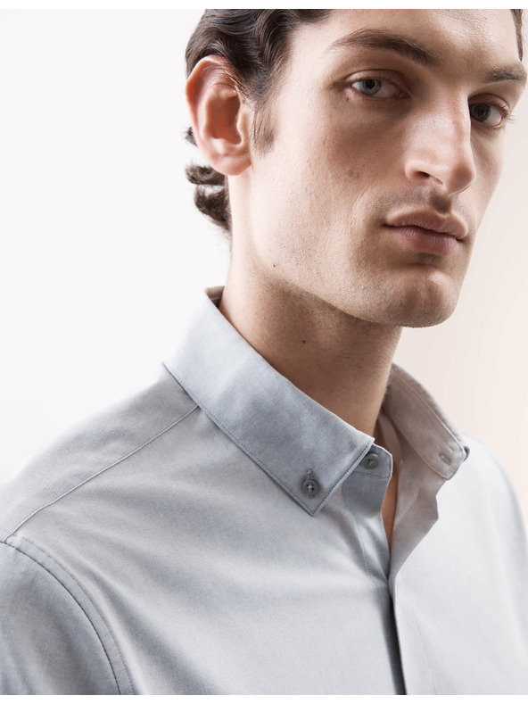 Marks & Spencer Strečová bavlněná košile klasického střihu s technologií 360 Flex™ Marks & Spencer šedá