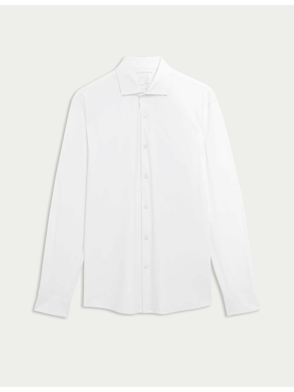 Marks & Spencer Strečová funkční košile projmutého střihu Marks & Spencer bílá