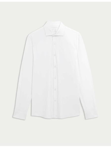 Marks & Spencer Strečová funkční košile projmutého střihu Marks & Spencer bílá