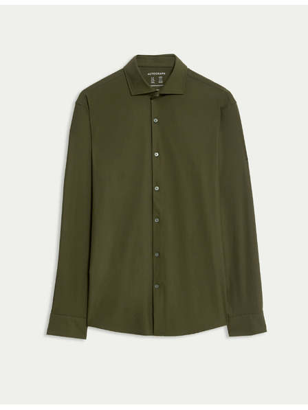 Marks & Spencer Strečová funkční košile projmutého střihu Marks & Spencer zelená