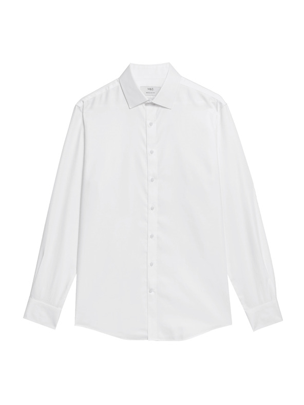 Marks & Spencer Košile z bavlny klasického střihu s nežehlivou úpravou Marks & Spencer bílá