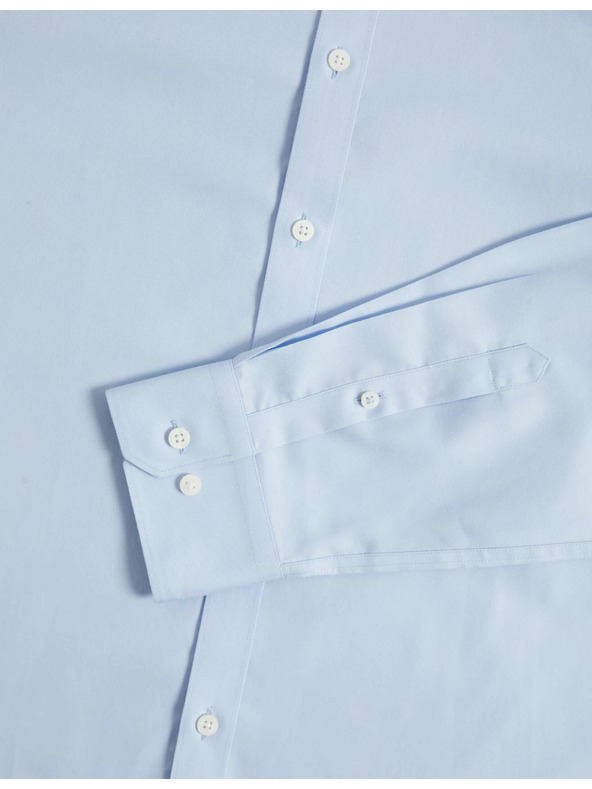 Marks & Spencer Košile z čisté bavlny klasického střihu s nežehlivou úpravou Marks & Spencer modrá