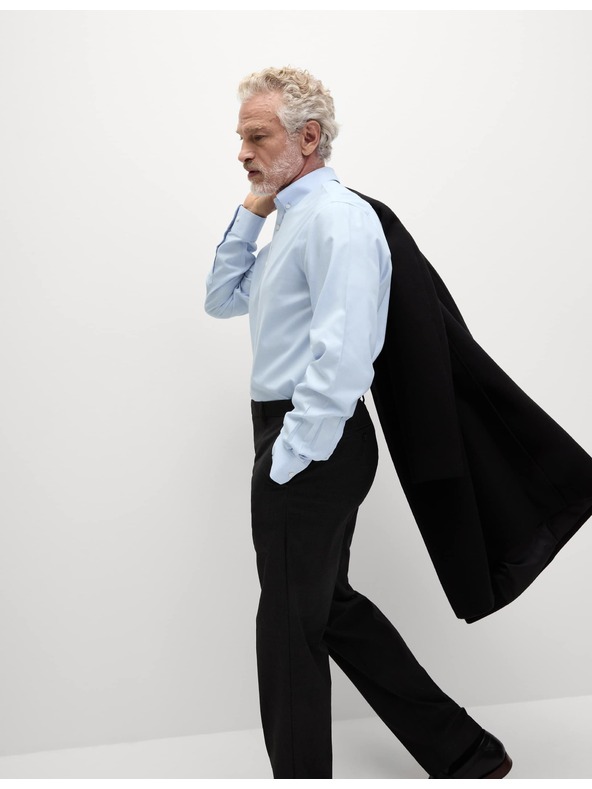 Marks & Spencer Košile z čisté bavlny klasického střihu s nežehlivou úpravou Marks & Spencer modrá