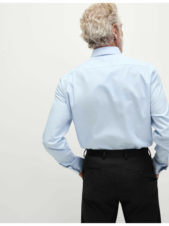 Marks & Spencer Košile z čisté bavlny klasického střihu s nežehlivou úpravou Marks & Spencer modrá