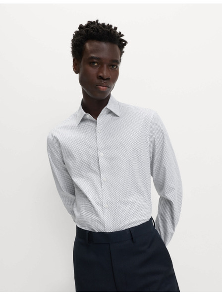 Marks & Spencer Košile s potiskem normálního střihu z čisté bavlny Marks & Spencer bílá