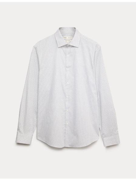 Marks & Spencer Košile s potiskem normálního střihu z čisté bavlny Marks & Spencer bílá