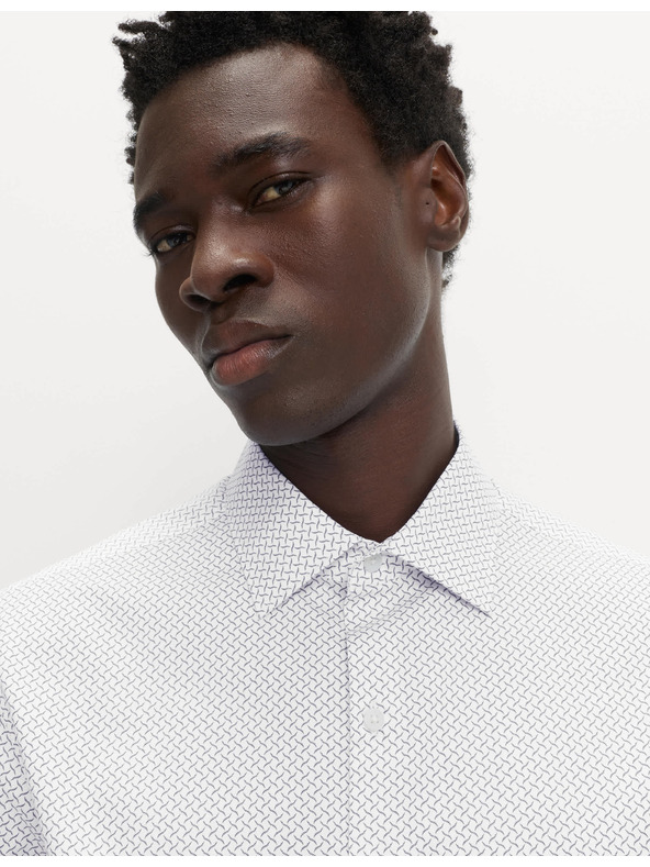 Marks & Spencer Košile s potiskem normálního střihu z čisté bavlny Marks & Spencer bílá