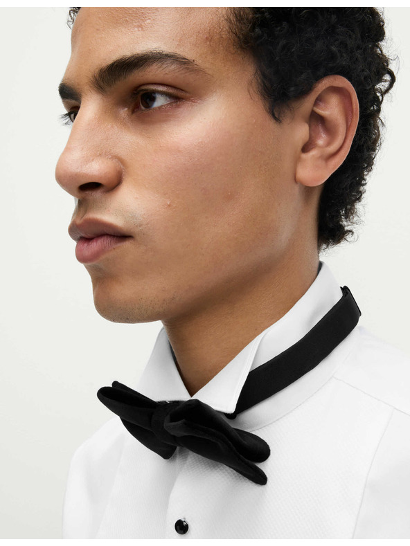 Marks & Spencer Košilové šaty úzkého střihu z luxusní bavlny s dvojitou manžetou Marks & Spencer bílá