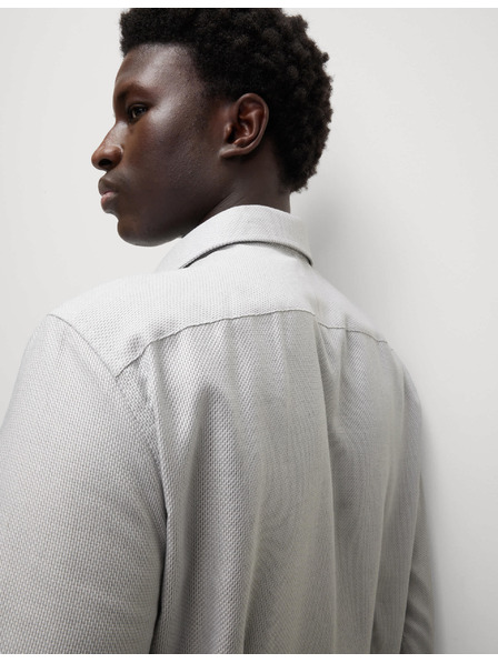 Marks & Spencer Luxusní košile úzkého střihu z čisté bavlny s texturou Marks & Spencer šedá