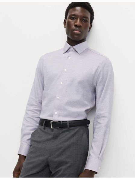 Marks & Spencer Luxusní košile normálního střihu z čisté bavlny s texturou Marks & Spencer červená