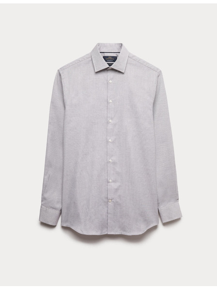 Marks & Spencer Luxusní košile normálního střihu z čisté bavlny s texturou Marks & Spencer červená