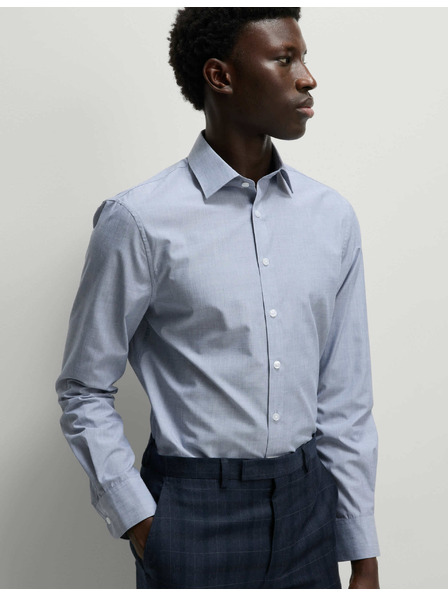 Marks & Spencer Košile úzkého střihu ze směsi bavlny, snadné žehlení, 2 ks v balení Marks & Spencer modrá