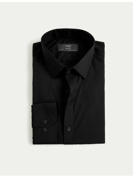 Marks & Spencer Košile úzkého střihu, snadné žehlení Marks & Spencer černá