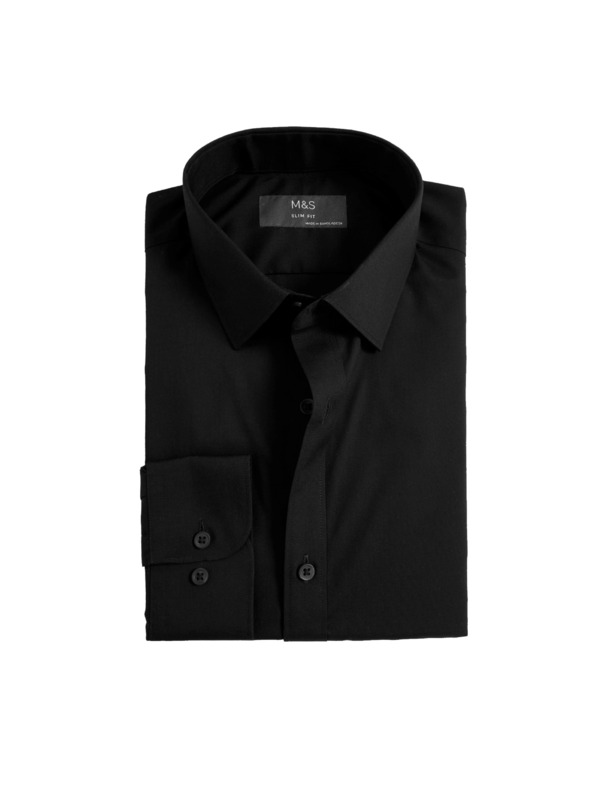 Marks & Spencer Košile úzkého střihu, snadné žehlení Marks & Spencer černá