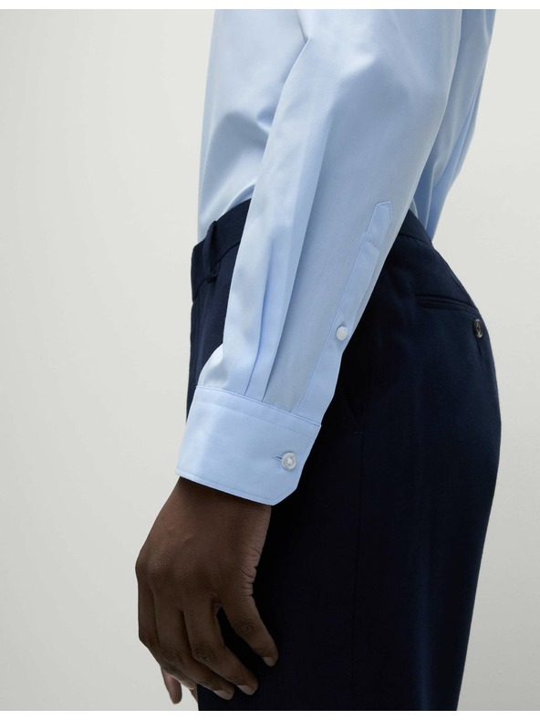 Marks & Spencer Košile úzkého střihu ze směsi bavlny s nežehlivou úpravou Marks & Spencer modrá