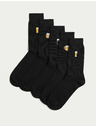 Marks & Spencer 5 párů ponožek Cool & Fresh™, s vysokým podílem bavlny a pivním motivem Marks & Spencer černá