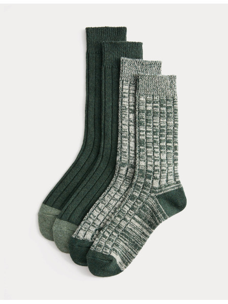 Marks & Spencer Středně hřejivé termo ponožky s technologií Heatgen, 2 páry v balení Marks & Spencer zelená