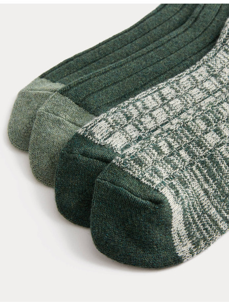 Marks & Spencer Středně hřejivé termo ponožky s technologií Heatgen, 2 páry v balení Marks & Spencer zelená