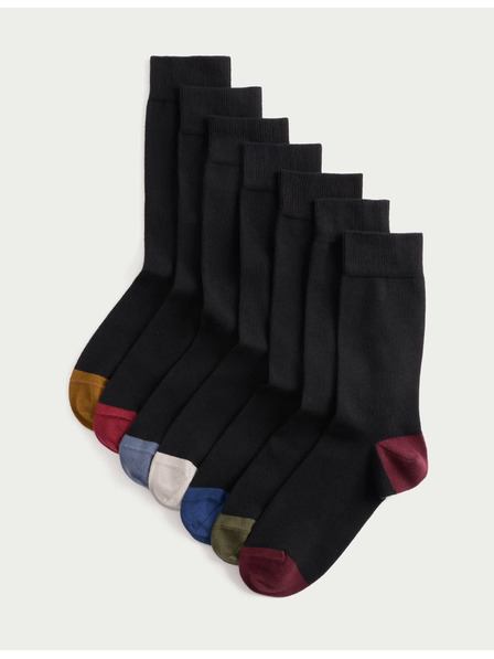 Marks & Spencer Ponožky Cool & Fresh™ s vysokým podílem bavlny, v různém provedení, sada 7 párů Marks & Spencer černá