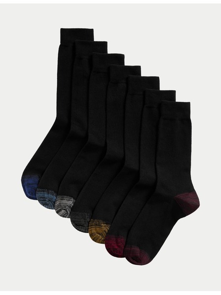 Marks & Spencer 7 párů ponožek Cool & Fresh™ s vysokým podílem bavlny Marks & Spencer černá