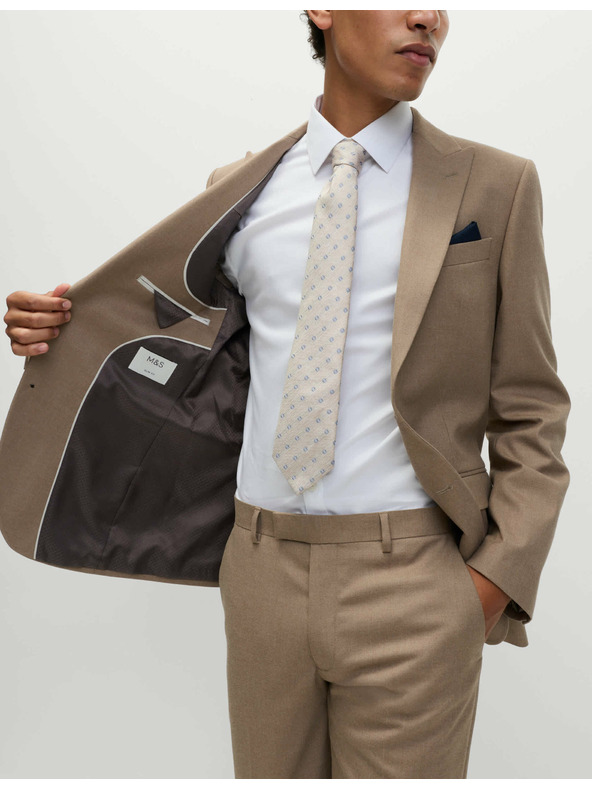 Marks & Spencer Kostýmové sako, přiléhavý střih Marks & Spencer smetanová