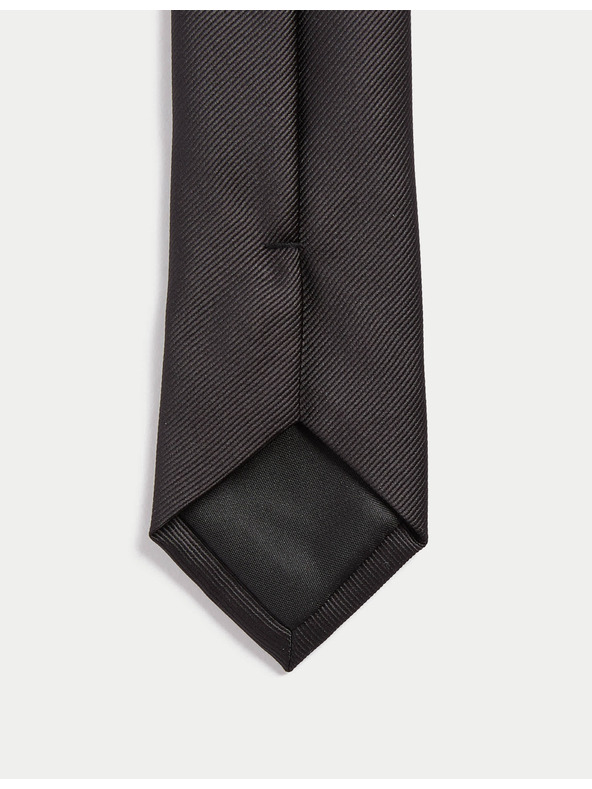 Marks & Spencer Úzká jednobarevná kravata, kterou lze prát v pračce Marks & Spencer černá