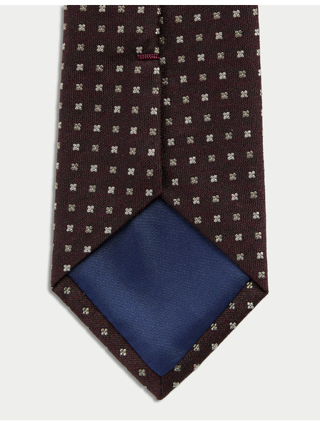 Marks & Spencer Kravata s geometrickým vzorem, s vysokým podílem hedvábí a vlnou Marks & Spencer červená