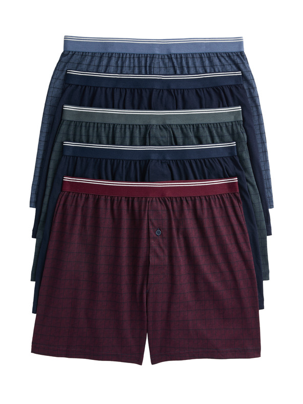 Marks & Spencer Boxerky z čisté bavlny s technologií Cool & Fresh™, 5 ks v balení Marks & Spencer námořnická modrá