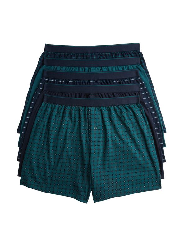 Marks & Spencer Žerzejové boxerky z čisté bavlny s technologií Cool & Fresh™, 5 ks v balení Marks & Spencer zelená