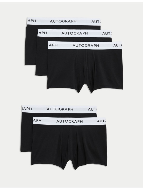 Marks & Spencer Bokové trenýrky, ze směsi bavlny Supima®, 5 ks Marks & Spencer černá