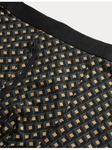 Marks & Spencer Trenýrky Microskin s geometrickým vzorem, sada 5 ks Marks & Spencer hnědá