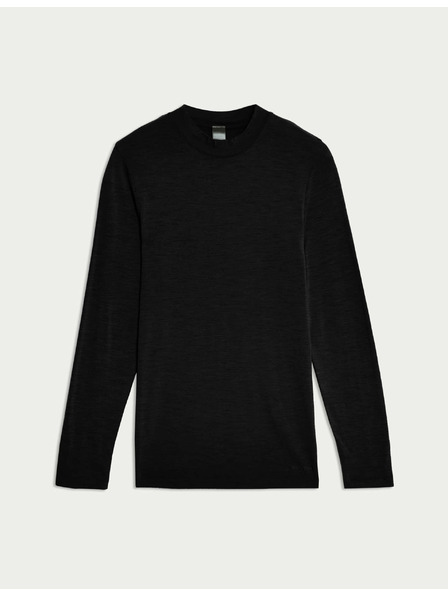 Marks & Spencer Maximálně hřejivý termo top s dlouhým rukávem a vlnou Merinotec™ Marks & Spencer černá